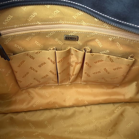 Tous Vintage Brown Cheetah Print Teddy Bear Leather Tote Purse Bag 🐆🐆 - Picture 9 of 15